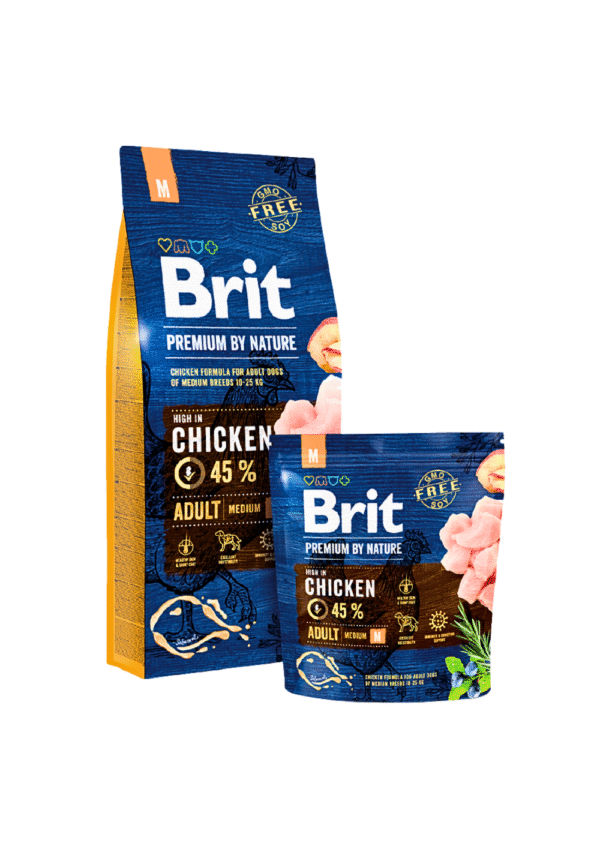 Brit Premium by Nature with Chicken Adult M 10-25 kg 15kg