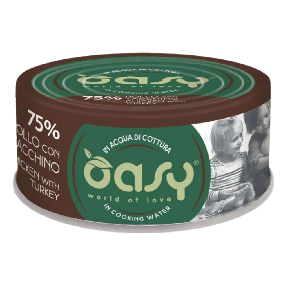 10075-oasy-gatto-more-love-75-po_20260616150457239.png Oasy Wet Cat Food More Love Can Chicken with Turkey 70g - Image 1