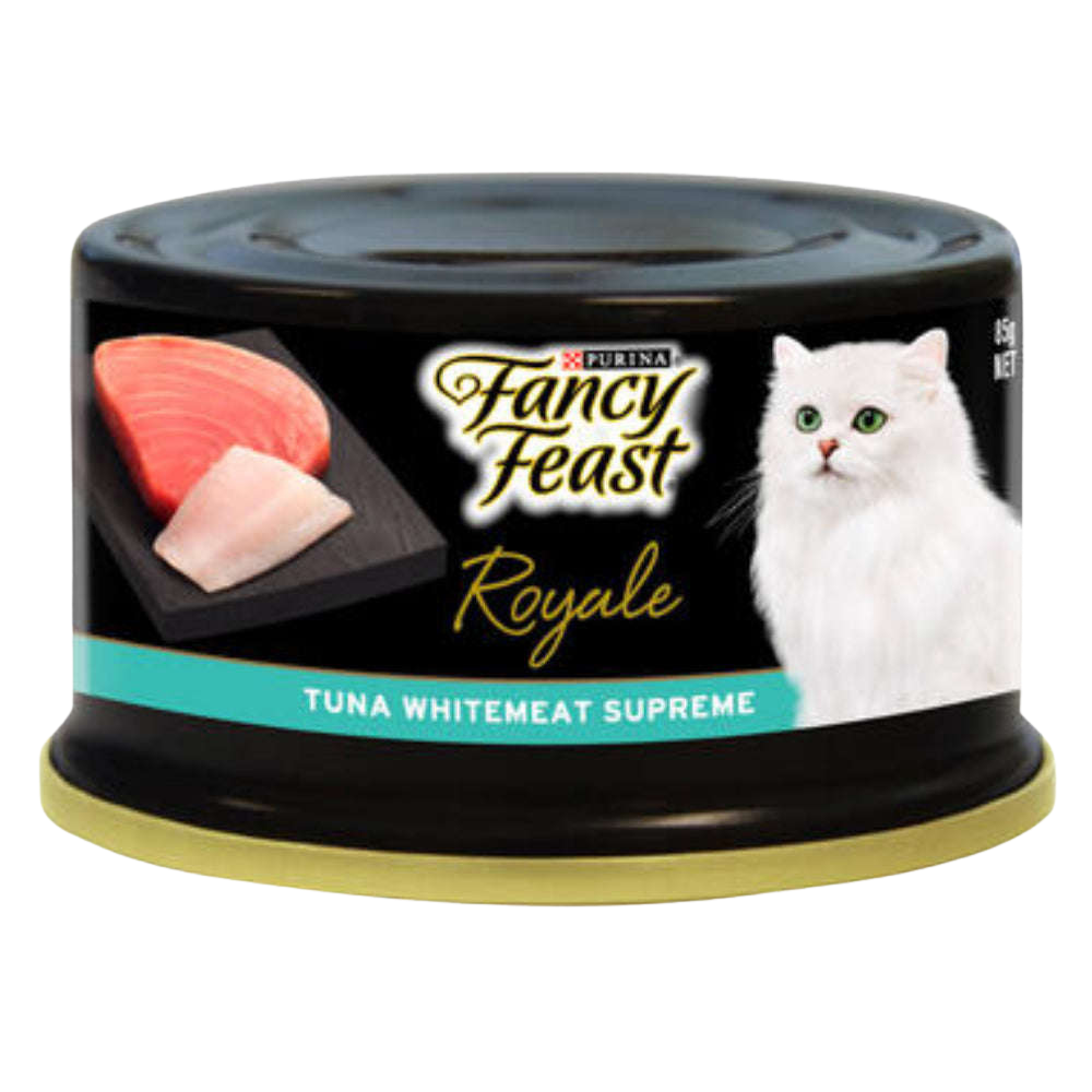 16090_ff_royale_tuna_whitemeat_supreme_can_85g_fop_3d_render_0_3d091d64-755b-462e-b65d-b62493f73835.png FANCY FEAST Royale Tender Tuna Tossed with Whitebait 85g - Image 1