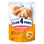 Club 4 Paws Pouch with Turkey in Jelly for Adult Cat 85 gr