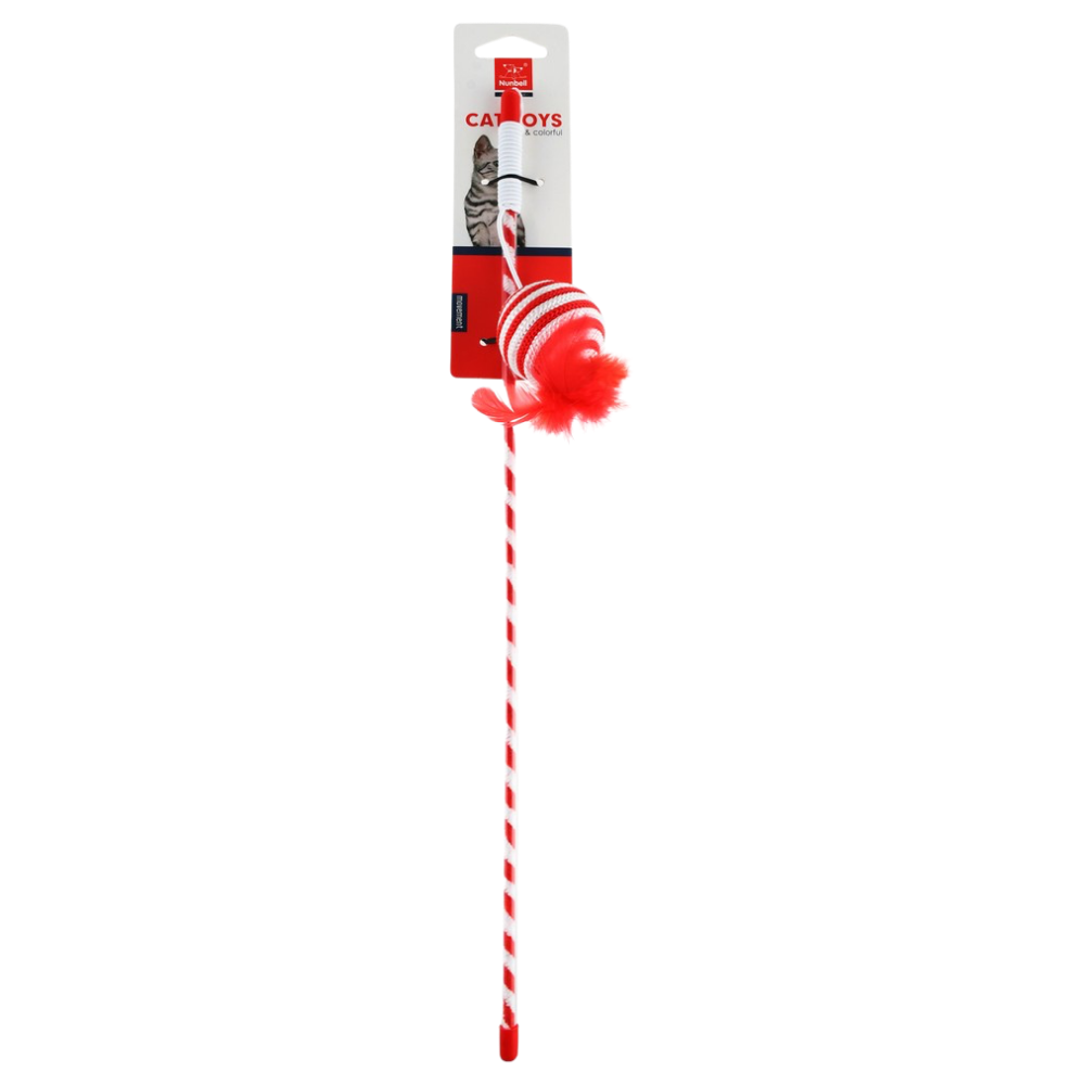 49C8C9AC-F558-4429-951F-3D7C19AB_20260604101640048.png Nunbell Cat Toy Stick with Ball - Image 1