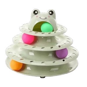 Cat Toys Interactive Cat Toy Sets4  Level Tower Cats Pack of 1 Green and Pink - Image 1