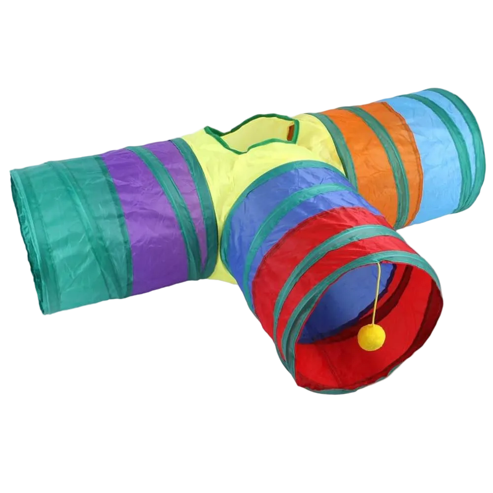 61On2EOKXSL._AC_SL1000.png Rainbow Cat Tunnel with Interactive Ball Size 80*25*25Cm - Image 1