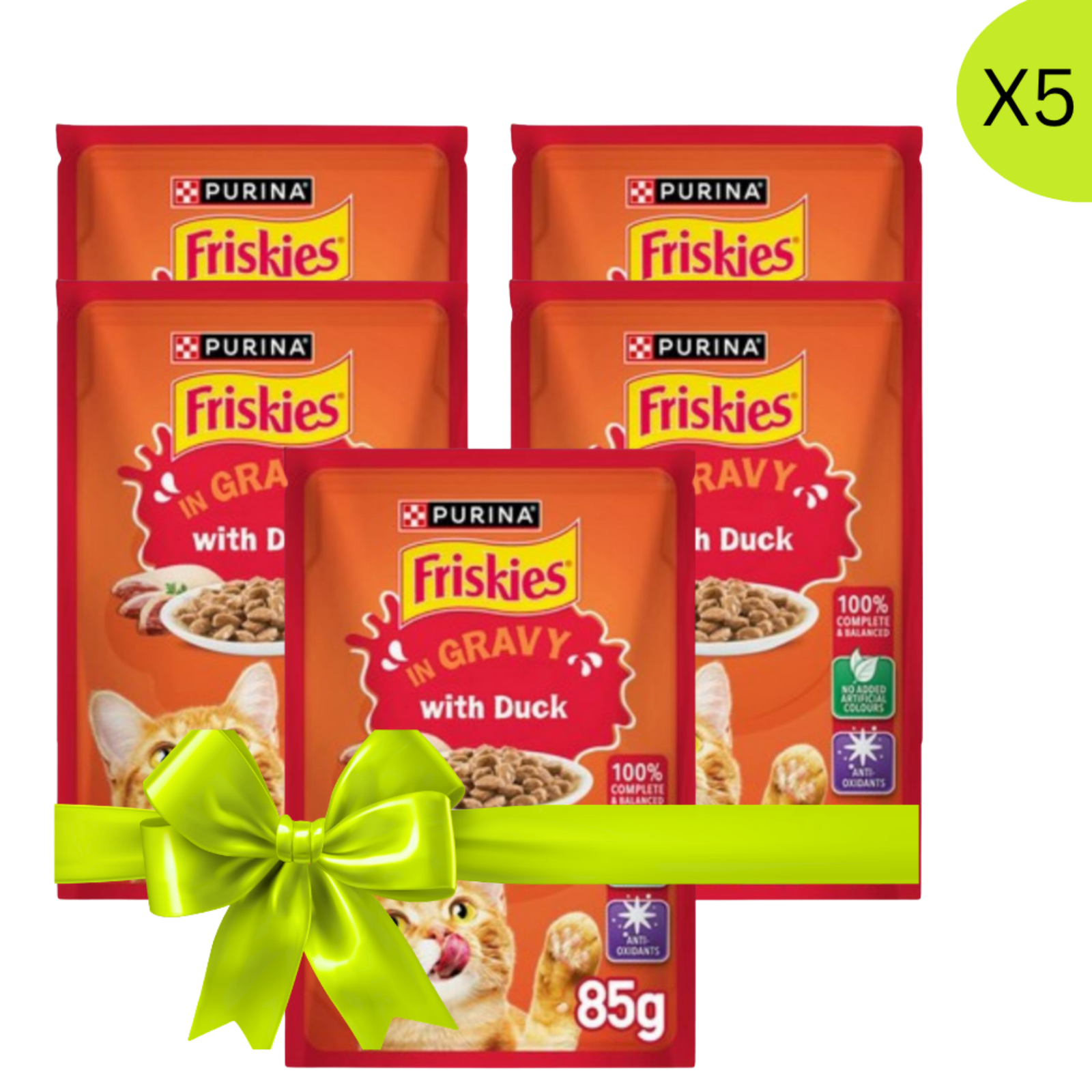 6221007045694_9_20260914134842418_20260914134931284.png Buy 4+1 Free Friskies Duck Chunks in Gravy Wet Cat Food Pouch 85g - Image 1