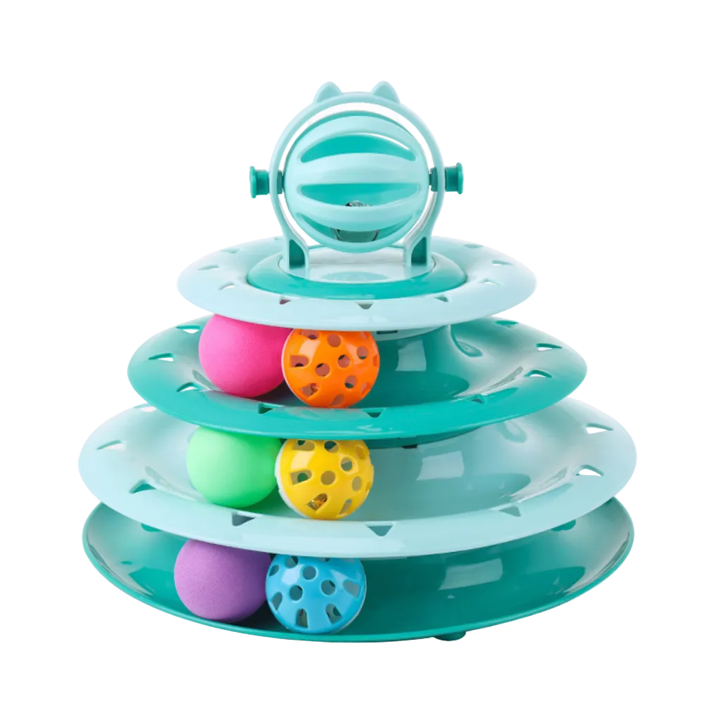 8d27a35a-6805-4e5a-a07c-47e908c4.png Cat Turntable Toy 3 layers with Ring - Image 1