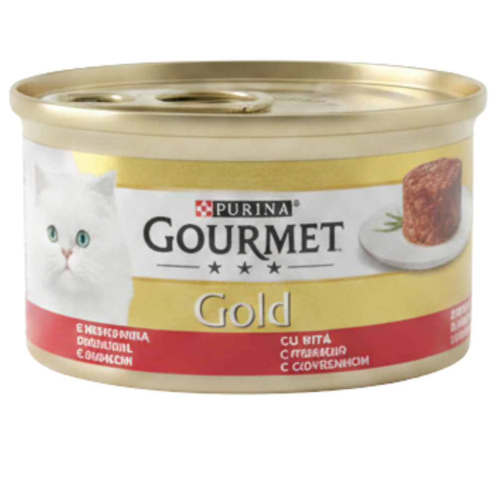 Bundles_Template_1000_x_1000_px_38.png Gourmet Gold Wet Food For Adult Cat Beef Pate 85 g - Image 1