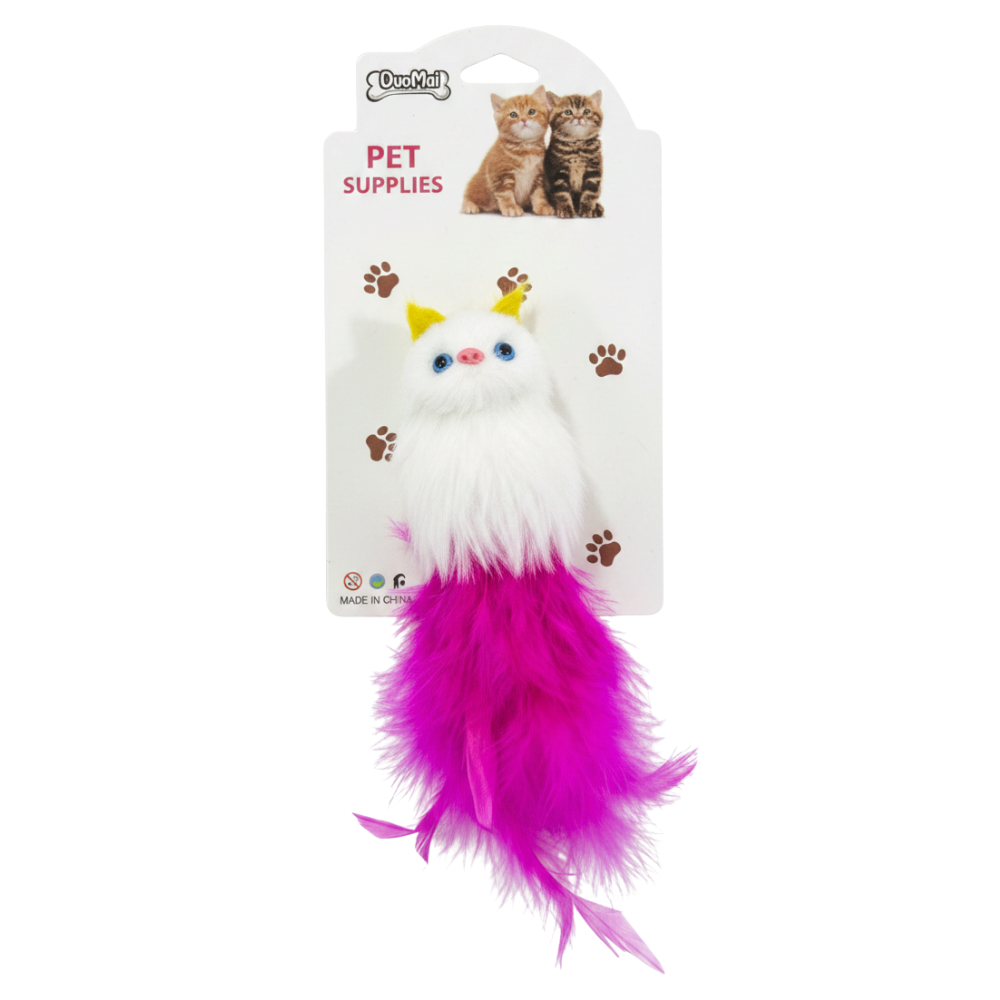 Bundles_Template_1000_x_1000_px_9_72dad7ef-3bcb-4a40-92f1-4dabb6228c7b.png Fluffy Cat Plush Feather Toy - Image 1