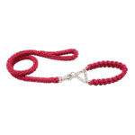 Heavy Duty Adjustable Dog Collar and Braided Loop Leash for Large and Medium Dogs
