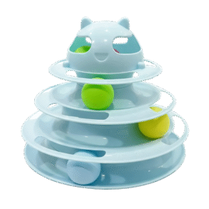 Tower Of Tracks Cat Toy 4 Level For Cats Blue - Image 1