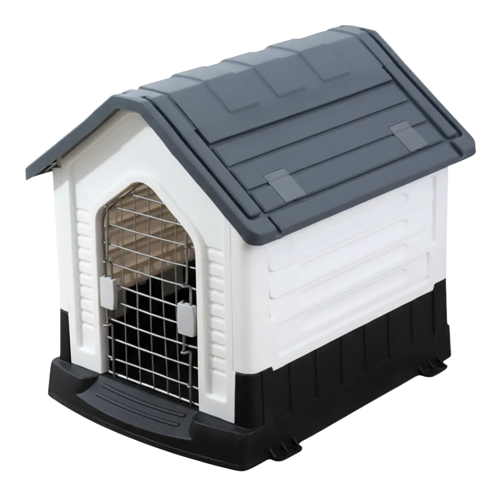 Gemini_Generated_Image_vz2ac5vz2ac5vz2a_649c06f3-0f70-4217-897b-3844fce599fb.png House Plastic With Metal Door for Medium Dog - Image 1