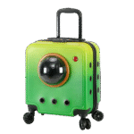 Dog Carriers  with Wheels and Handle up to 10 kg Flat tie Rod Green