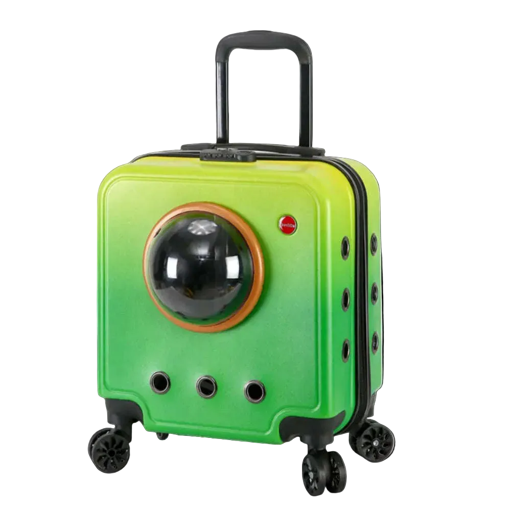 H9e0bbdb26684489f95bd080eb4937e88Y.png Dog Carriers with Wheels and Handle up to 10 kg Flat tie Rod Green - Image 1