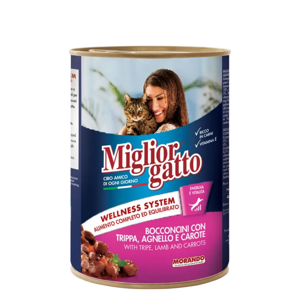 MG_lattina_TAC_405_010cdce4-05e9.png Miglior Gatto Wet Food for Adult Cat Lamb & Carrot 405G - Image 1
