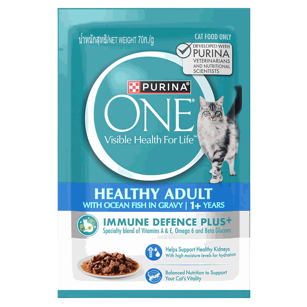Nestle-Purina-ONE-WET-Indoor-fon_20260519121053180.png Purina One Healthy Adult Ocean Fish in Gravy Pouch Cat Food 70g - Image 1