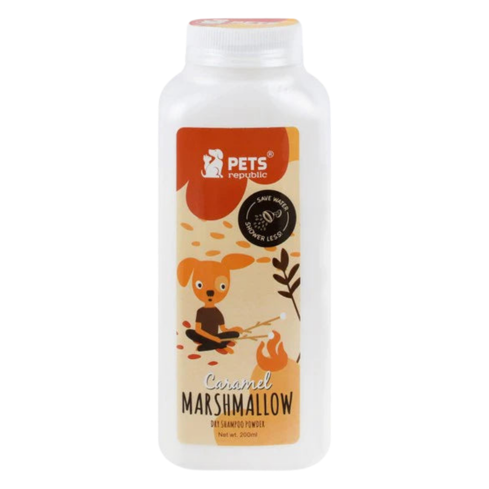 Pets_Republic_Marshmallow_250x_09d61c67-3ab6-4f0e-b143-eb19648dfbbb.png Pets Republic Dry Shampoo Powder Caramel Marshmallow 200g - Image 1