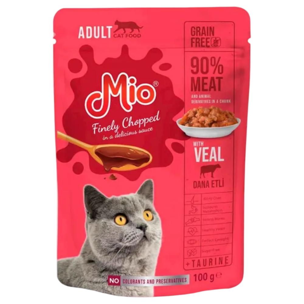 Photoroom_20260827_154254.png Mio Cat Wet Food Finely Chopped Veal 100g - Image 1