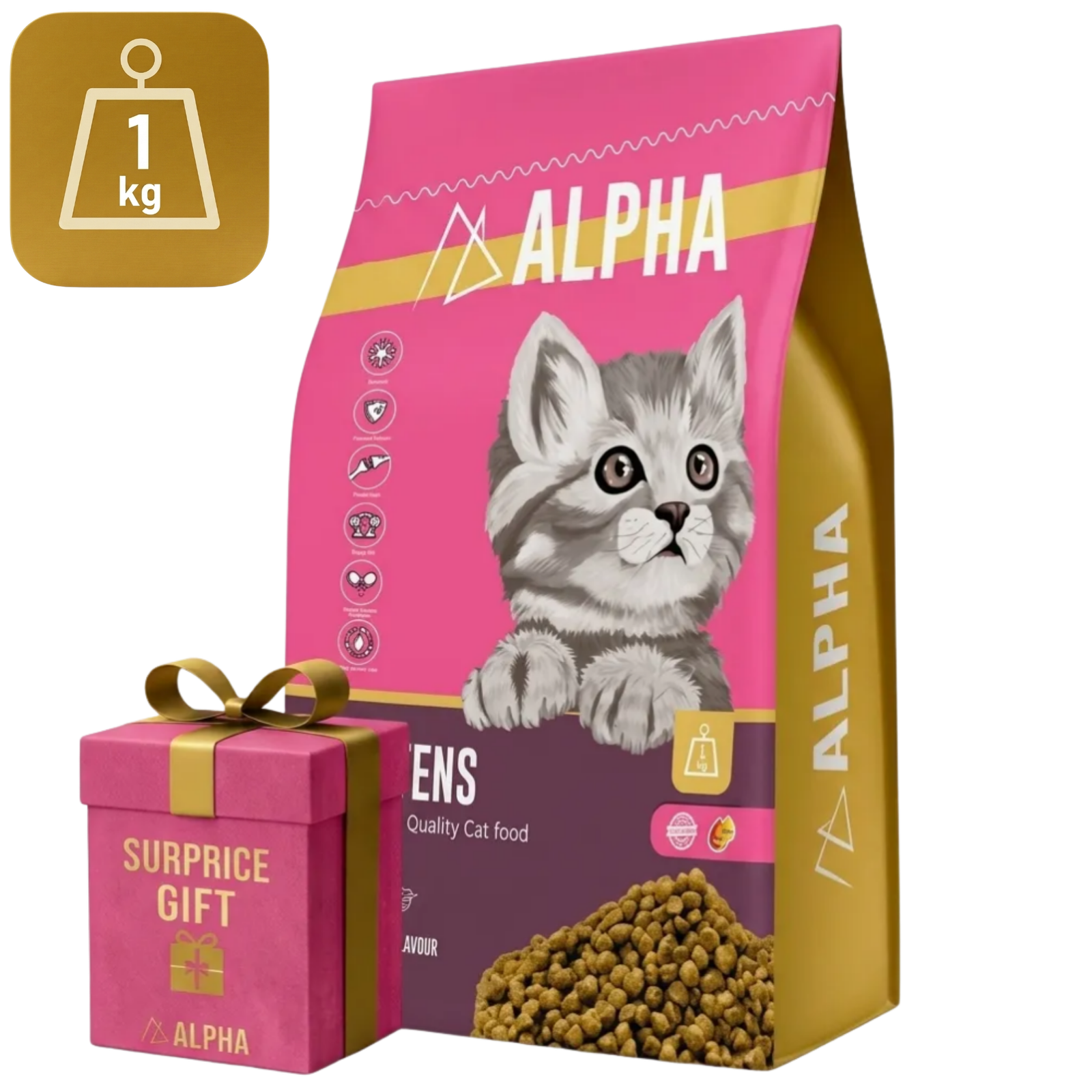 Reel_1000_x_1000_px_20260804162617229_20260804163802717_20260804164802834.png Alpha Dry Food For Kitten 1Kg + Surprise Gift - Image 1