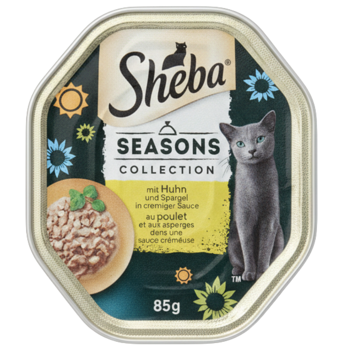 Square_1200_x_1200_px_9.png Sheba Seasons Collection Cat Wet Food Chicken & Asparagus In Creamy Sauce 85 g - Image 1