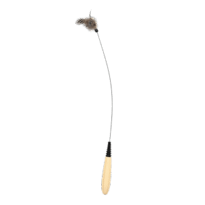 Cat Wand Toy With Spotted Feathers & Flexible Wire - Image 1