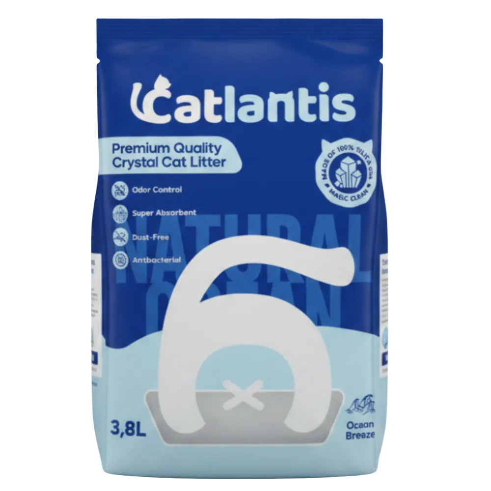 catlantis-blue-front_20260520090947552.png Catlantis Crystal Cat Litter Ocean Breeze 3.8L - Image 1