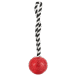 Dog Red Ball with Rope Toy