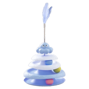 Cat Toys - Cat Roller - 3 Layers - Balls and Feather Wand - Image 1