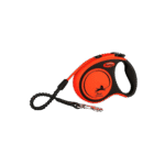 Flexi Xtreme S Black and Orange 5m Retractable Tape Leash for Dogs Up to 20 kg