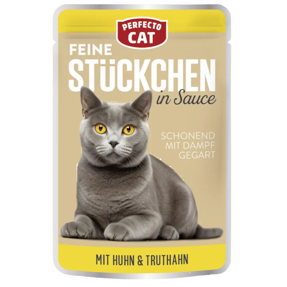 perfecto-cat-feine-stueckchen-in_20260520105510343.png Perfecto Cat Feine Stuckchen in Sobe Mit Huhn & Truthahn 100g - Image 1