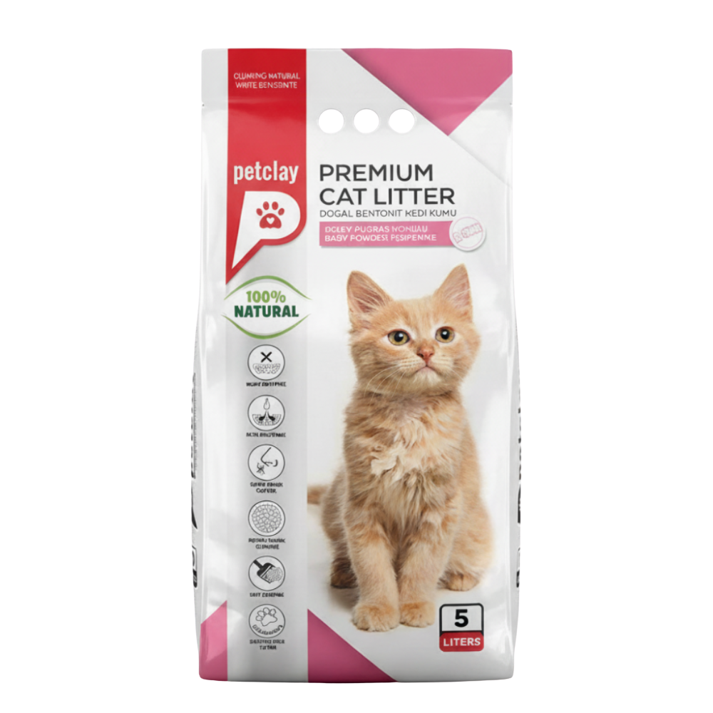 petclay-premium-cat-litter-5l-1_20260607104246556.png Pet Clay Cat Litter Clumping Baby Powder - Image 1