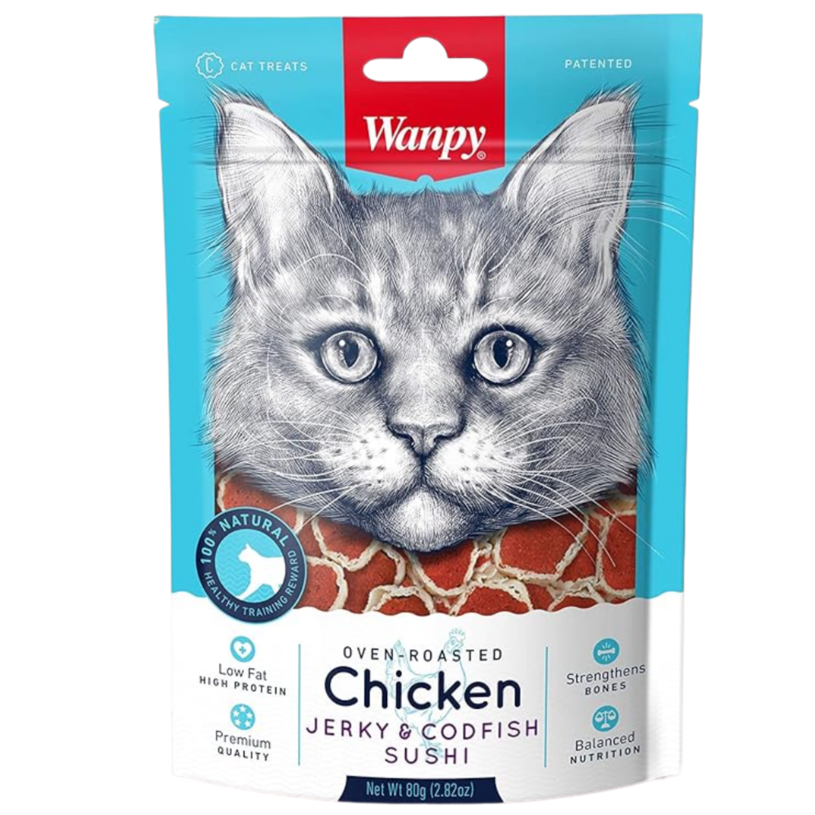 shopify_asset_-_2026-05-31T155833.992.png Wanpy Chicken Jerky & Codfish Sushi cat treats 80g - Image 1