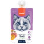 Wanpy Wet Food For Adult Cat Tasty Meat Paste Duck & Pumpkin for Cats 90g
