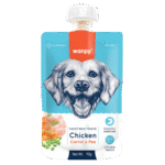 Wanpy Tasty Meat Paste Chicken with Carrot and Pea for Dogs 90g