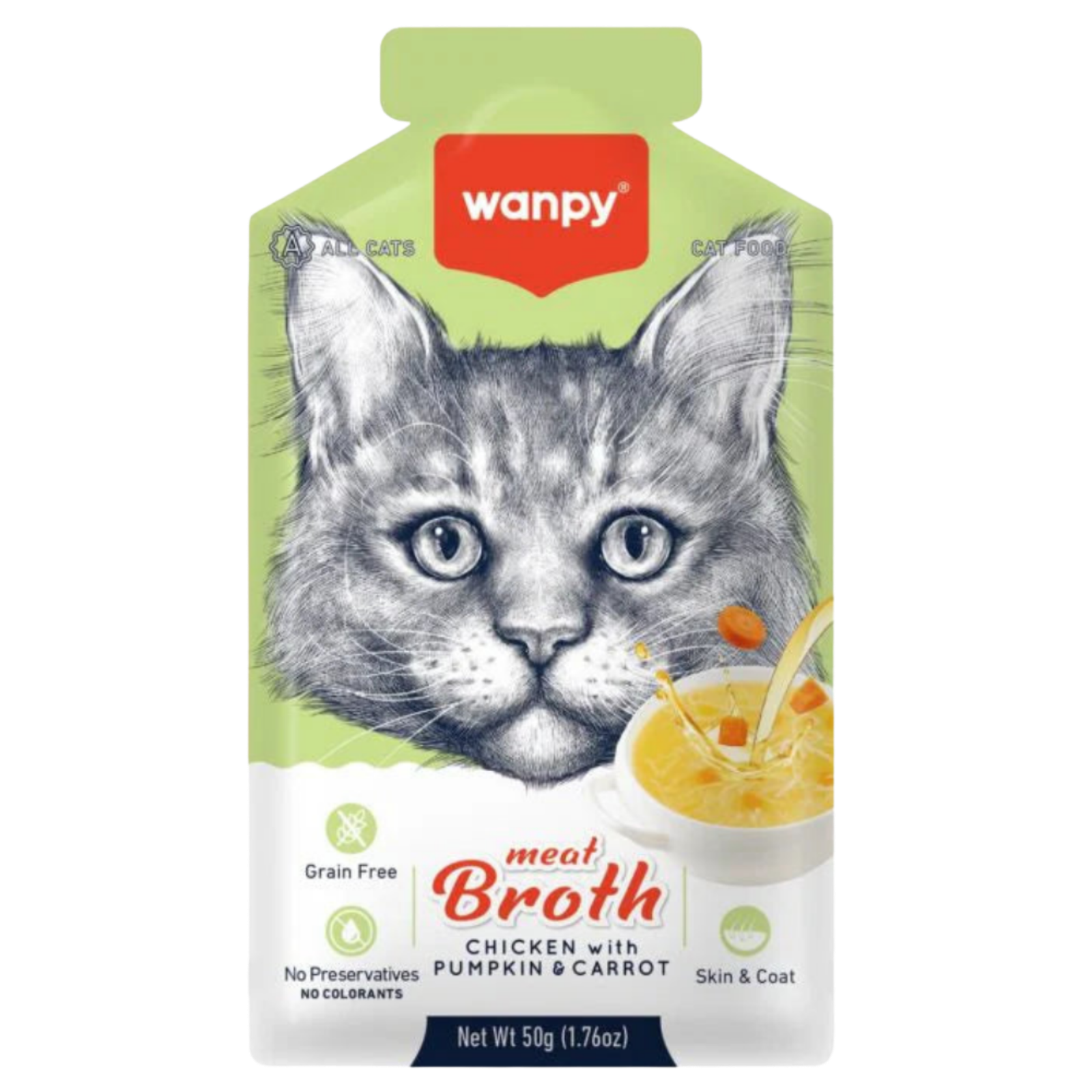 shopify_asset_-_2026-05-31T165106.207.png Wanpy Meat Broth Chicken with Pumpkin & Carrot for Cats 50gm - Image 1