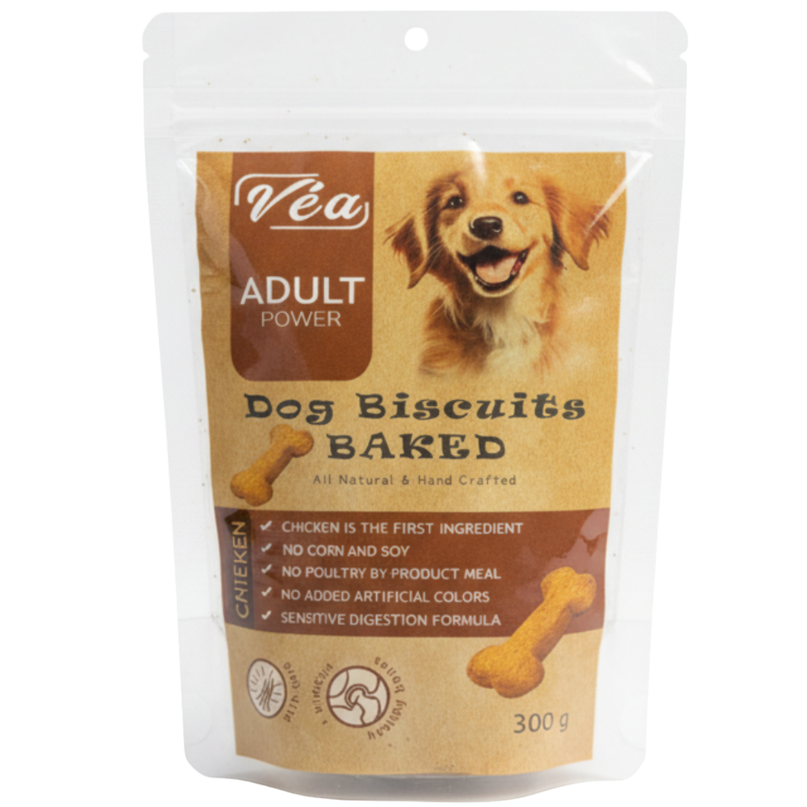 shopify_asset_-_2026-05-31T172450.581.png Vea Dog Treat Biscuits Baker Chicken 300g - Image 1
