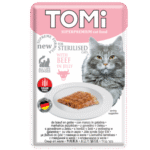 Tomi Wet Food with Beef in Jelly for Sterilized Cats 85 gr