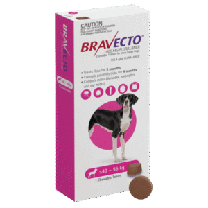 Bravecto MSD 40-56Kg Adult Dog Flea & Tick Treatment - 1 Tablet - Image 1