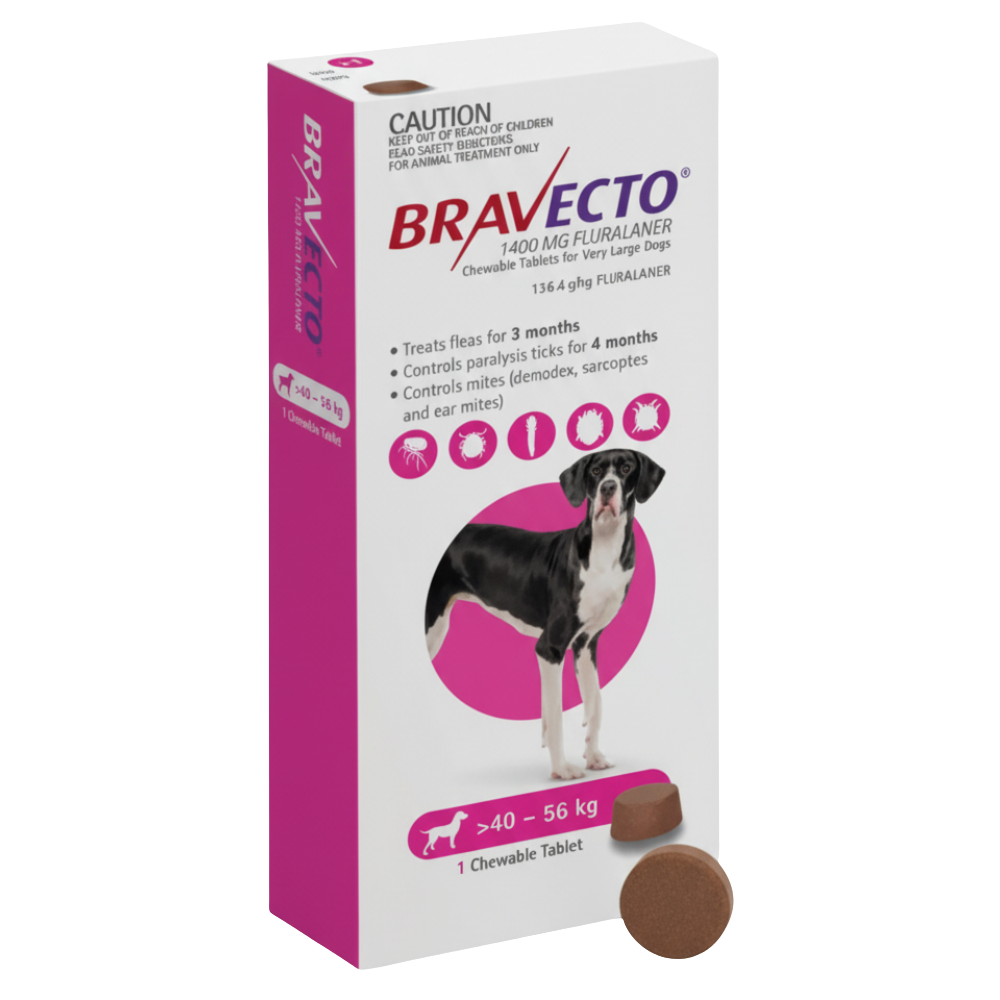 shopify_asset_1000_x_1000_px_-_2026-02-16T213709871.png Bravecto MSD 40-56Kg Adult Dog Flea & Tick Treatment - 1 Tablet - Image 1