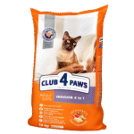 CLUB 4 PAWS Premium Indoor 4 in 1 With Chicken Adult Cats Dry Food 14kg