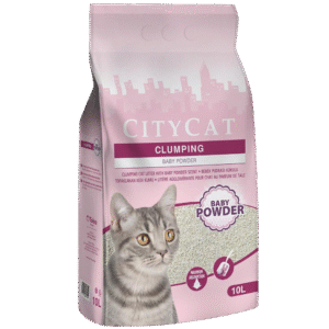 CITYCAT Clumping Cat Litter Baby Powder Scent - 10L - Image 1