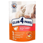 Club 4 Paws Kitten Wet Food Turkey Jelly Pouch 80g