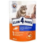Club 4 Paws Cat Wet Food Cod Fish Jelly Pouch 80g
