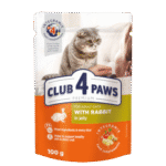 Club4Paws Pouch For Adult cats Rabbit 100 gr