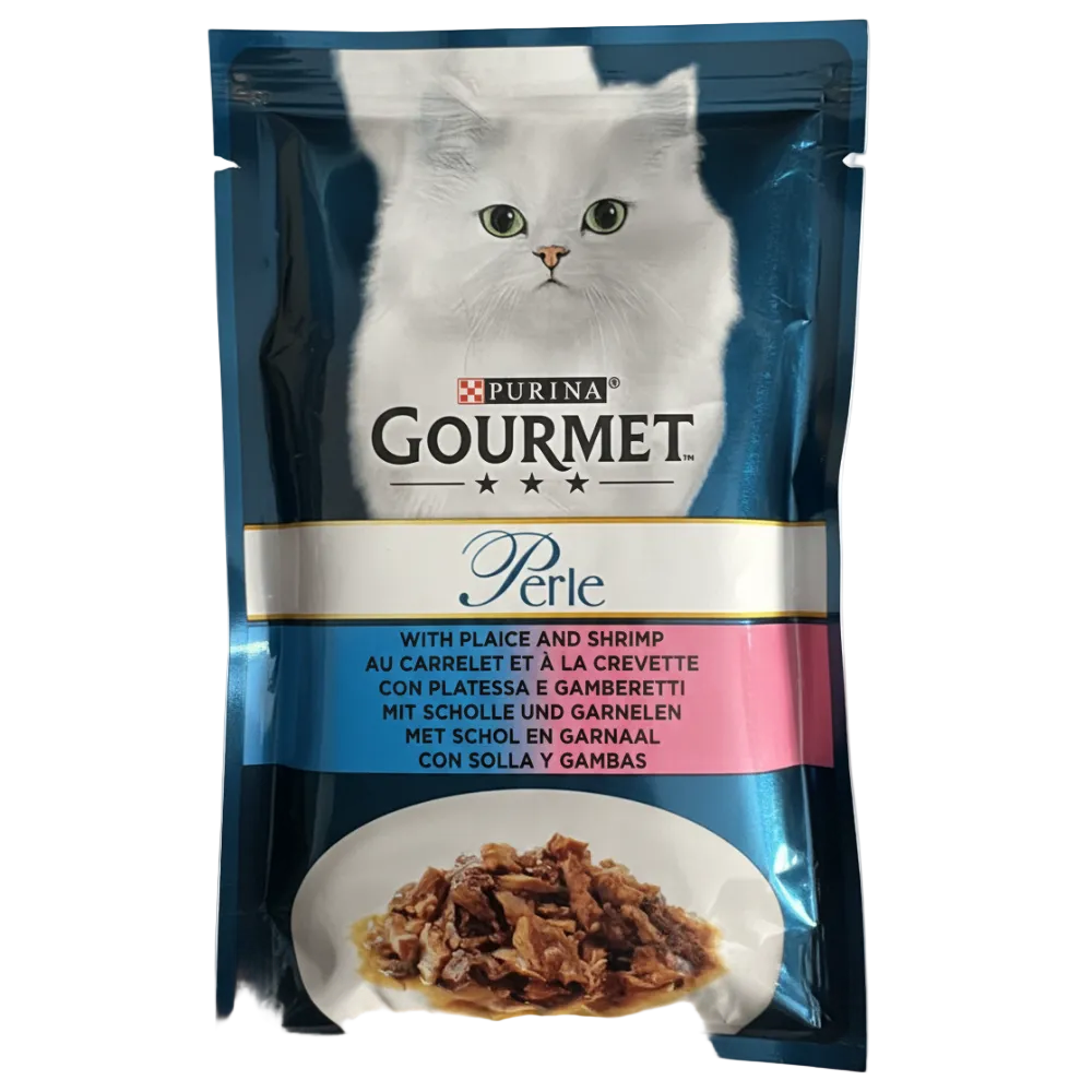 shopify_asset_1000_x_1000_px_-_2026-02-27T224332.246.png Gourmet Perle with Plaice & Shrimp Pouch 85g - Image 1