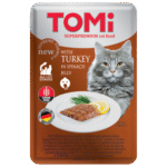 Tomi Super Premium Cat Food With Turkey In Spinach Jelly 100 G