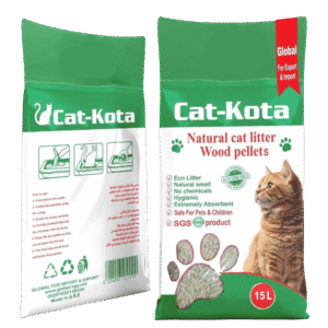 Cat-Kota Natural Wood Pellet Cat Litter, Organic, 15 kg - Image 1