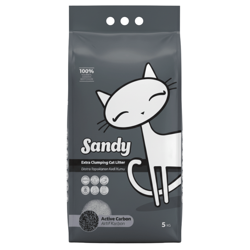 shopify_asset_11_da075845-d5d9-433a-8796-217faf68cf19.png SANDY CAT LITTER EXTRA CLUMPING ACTIVE CARBON - Image 1