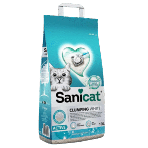 Sanicat Active White Clumping Cat Litter Marseille Soap Scent 10 L - Image 1