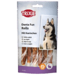 Trixie Treat For Dog Denta Fun Chewing Rolls Rabbit 70 G