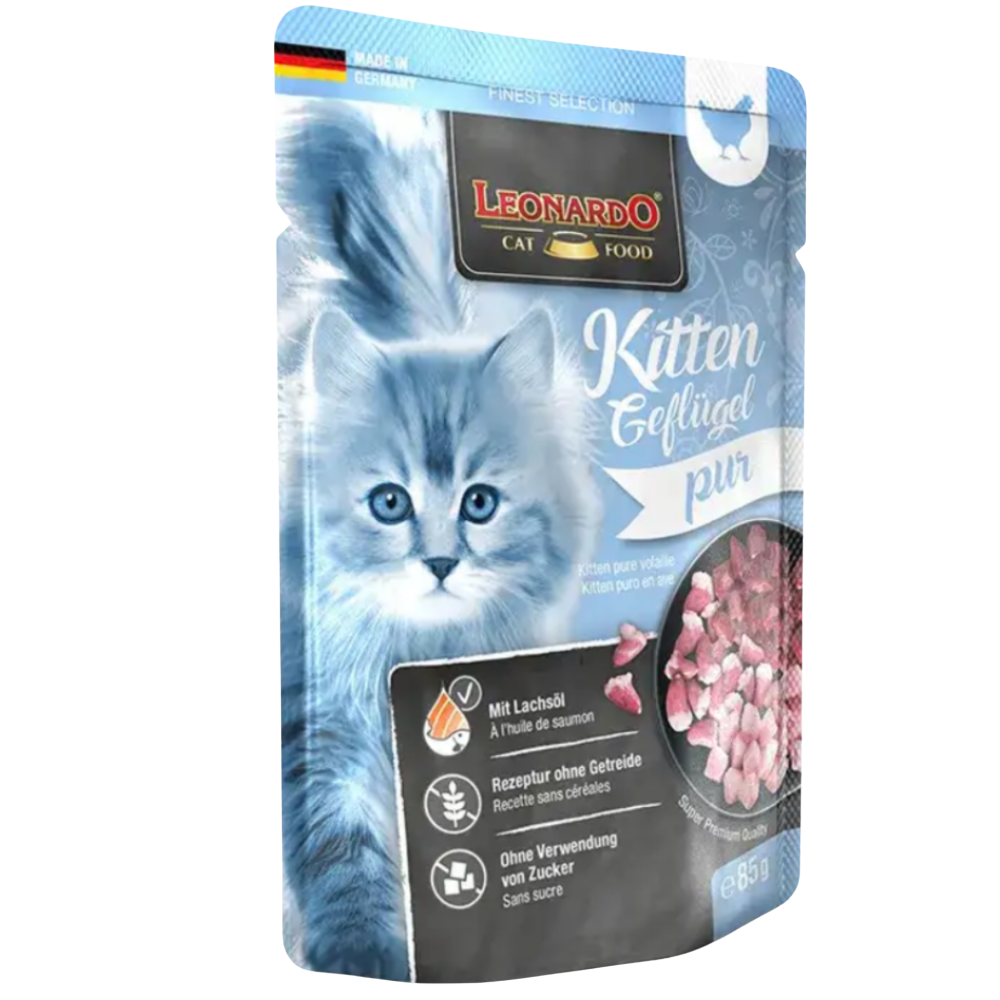 shopify_asset_43_20260531175201626.png Leonardo Wet Food Kitten with poultry 85 g - Image 1