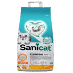 Sanicat Duo White Clumping Cat Litter Vanilla And Mandarin 10 L